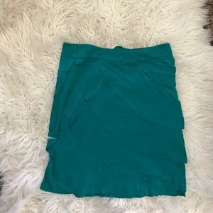 Anthropologie turquoise tiered skirt